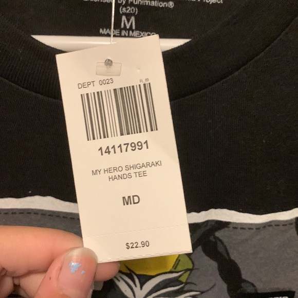 NWT hot topic my hero academia black t-shirt size medium - Picture 5 of 7